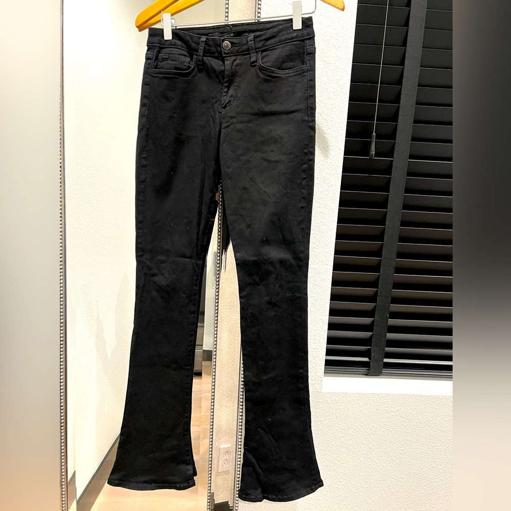 JOES JEANS; CHELSEA MICRO FLARE SKINNY; SIZE: 27; COLOR: SOLID BLACK